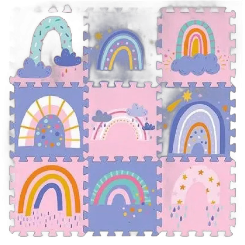 Magni Pusselmatta Regnbåge (Rosa/Lila)