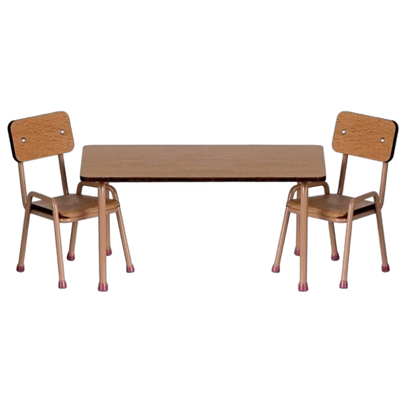 Maileg Bord och stolset Mus (Dark powder)