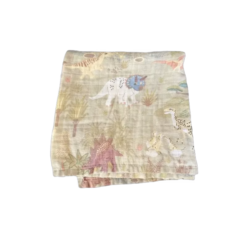 Majvillan Muslinfilt 110x110 cm Dinosaur Vibes (Green)