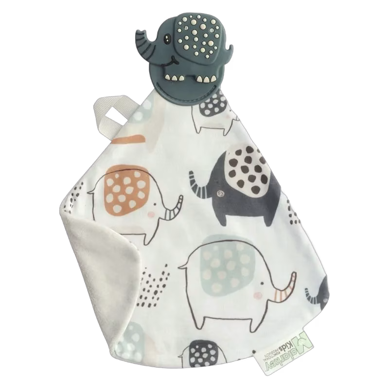 Malarkey Kids snuttefilt med bitleksak, elefant