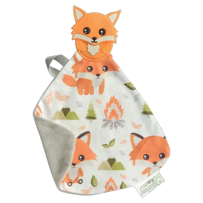 Malarkey Kids snuttefilt med bitleksak, räv