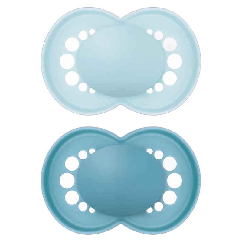 Mam Napp original 6-16m silikon 2-pack Blå