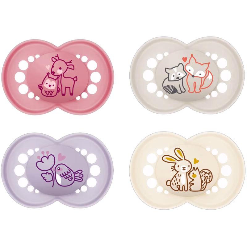 MAM Original Latex Napp 16-36m 4-pack, Rosa/Neutral