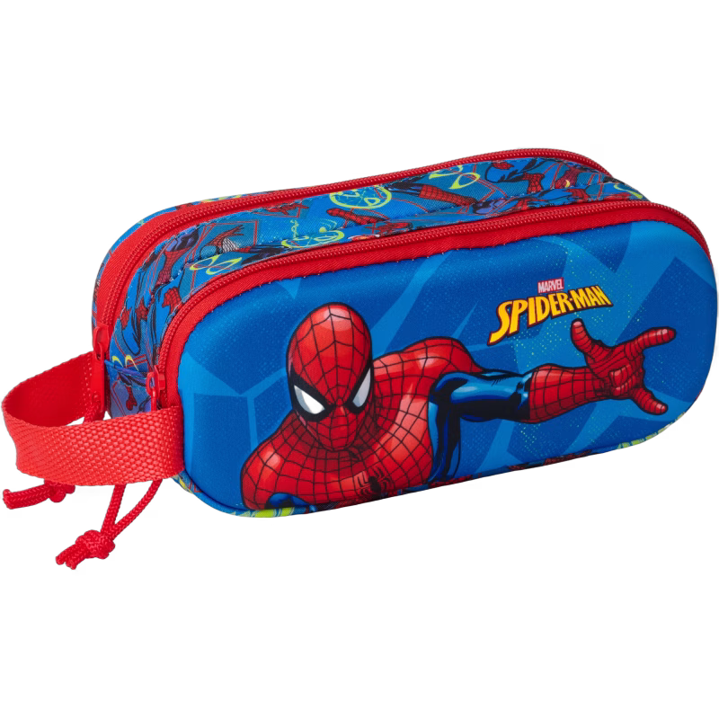 Marvel Spider-Man 3D Dubbelpennfodral, Blå