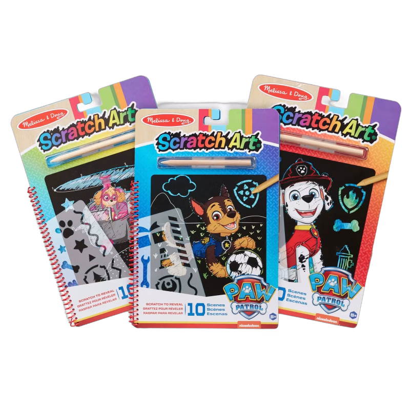 Melissa &  Doug Paw Patrol Scratch Art Aktivitetsset 3-Pack