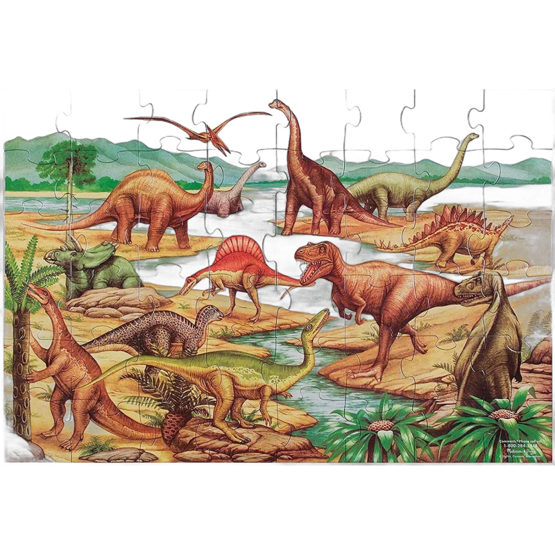 Melissa &  Doug Pussel Dinosaurie 48 Bitar