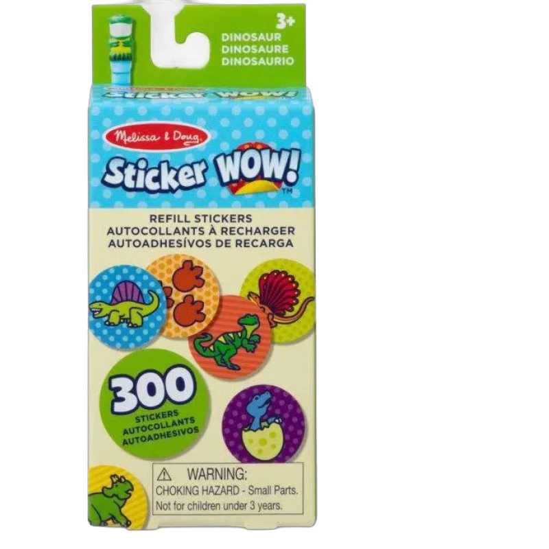 Melissa &  Doug Sticker WOW! Påfyllningspaket Dinosaurie
