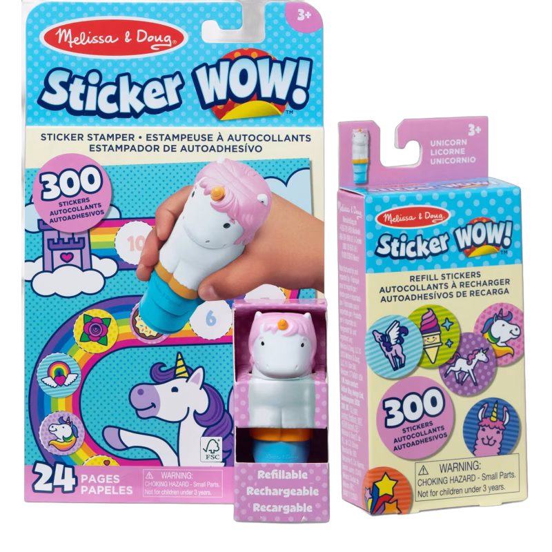 Melissa &  Doug Sticker WOW! Set med Enhörningstema