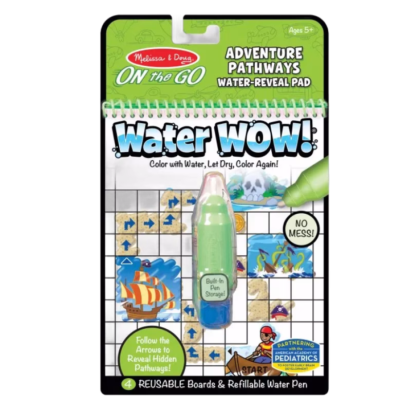 Melissa & Doug Water Wow Pathways! Målarbok (Äventyr)