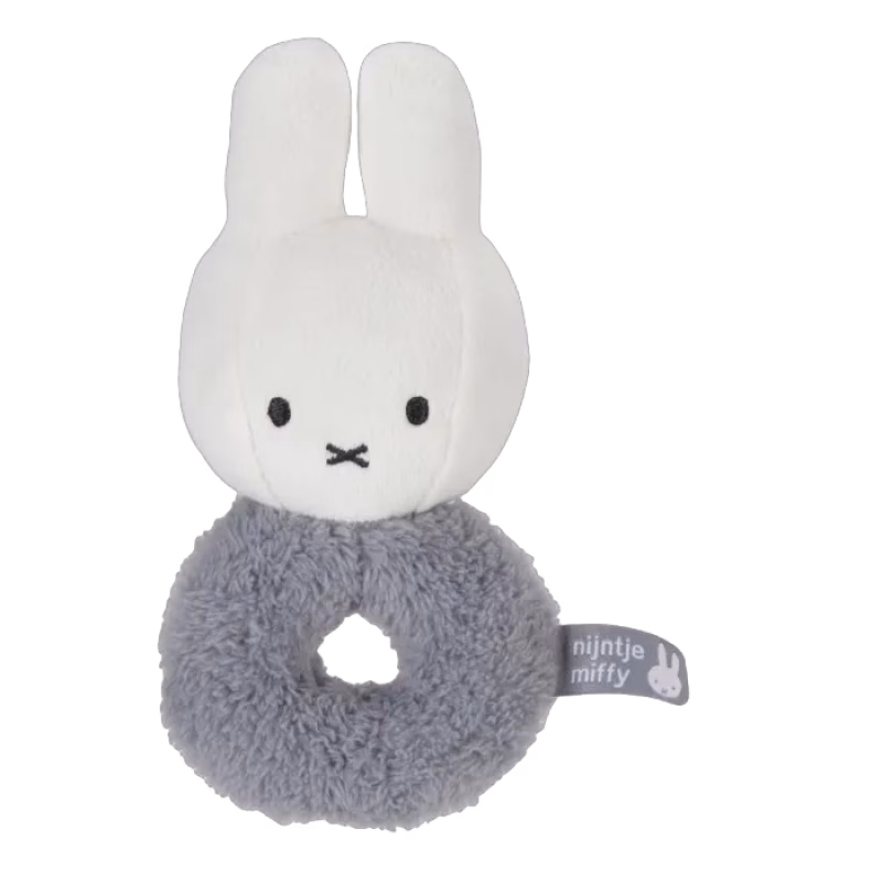 Miffy Mjuk Skallra (Fluffy Blue)