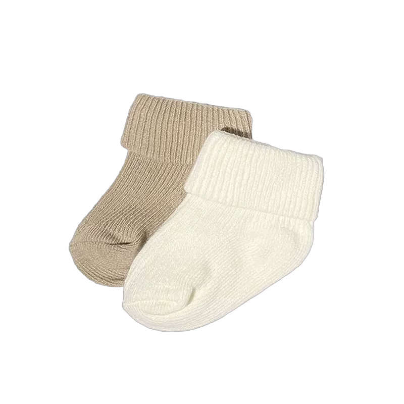 Mini Dreams babysocka 2-pack 3-6 mån, off-white/beige