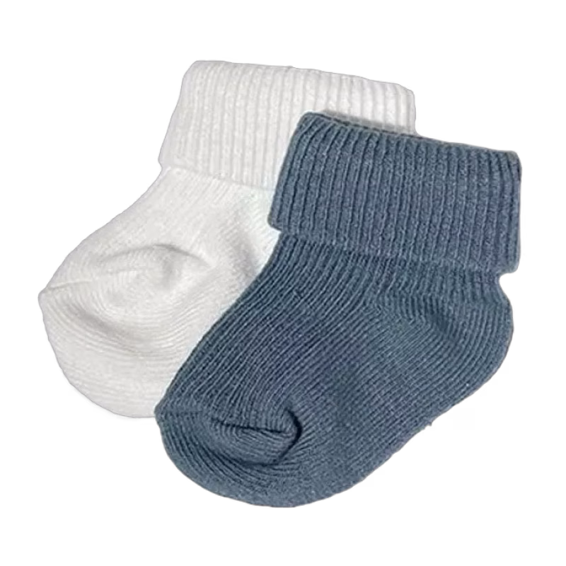 Mini Dreams babysocka 2-pack 3-6 mån, vit/blå