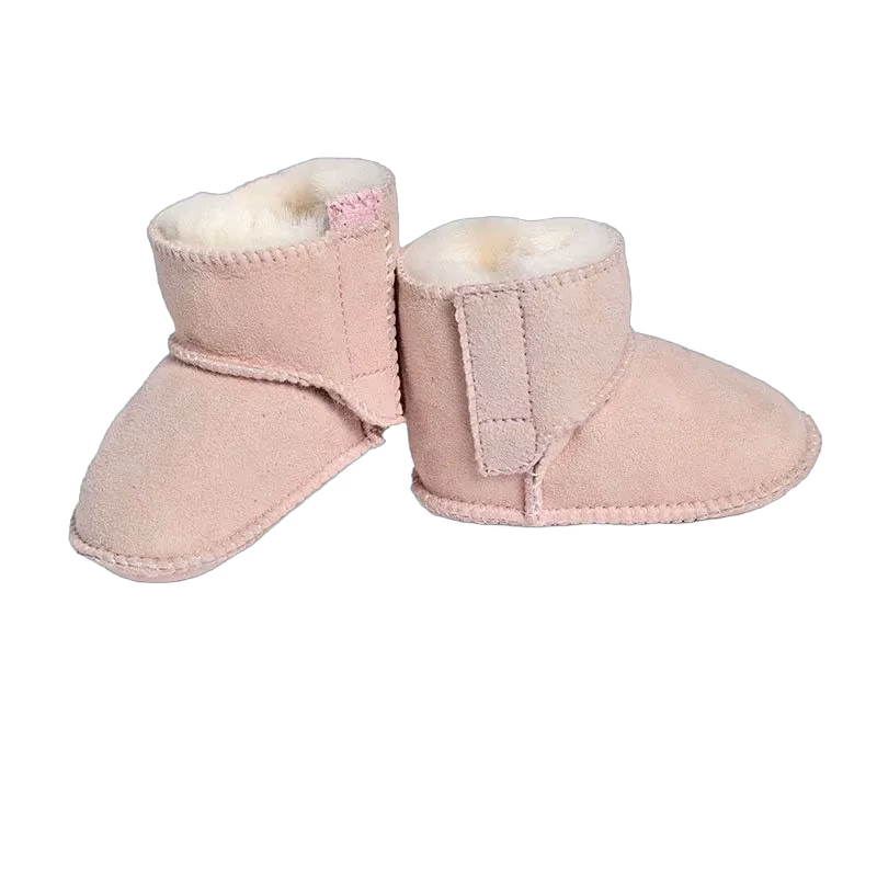 Mini Dreams fårskinnstossor baby 0-6 mån, rosa