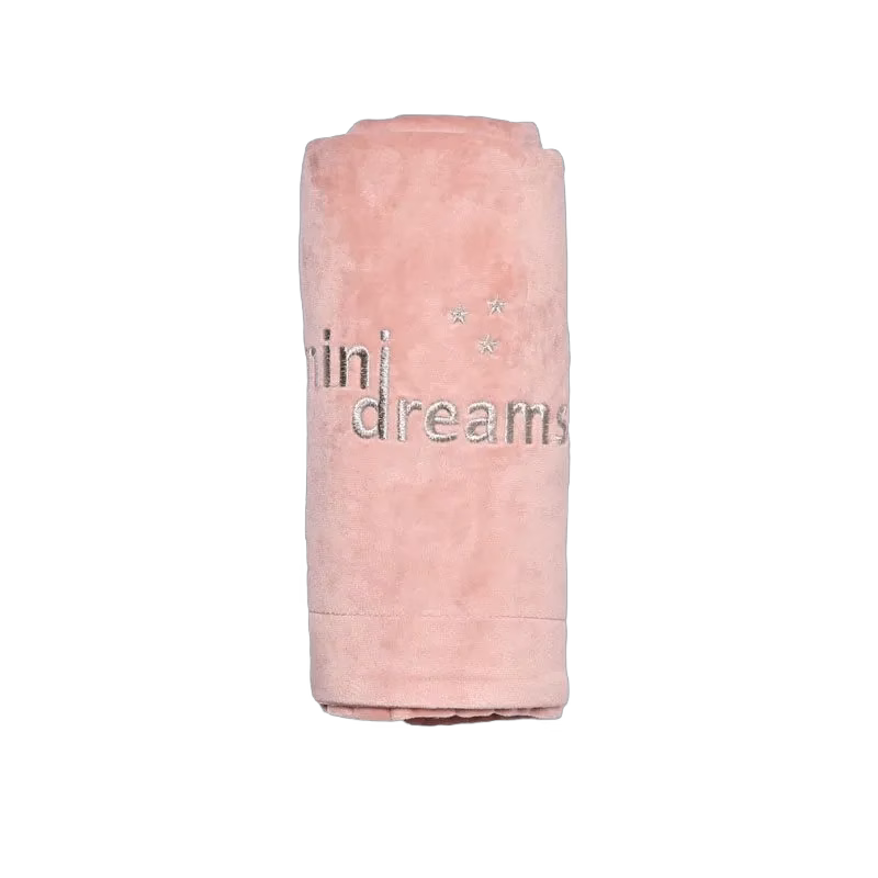 Mini Dreams filt pärlsammet logo, rose