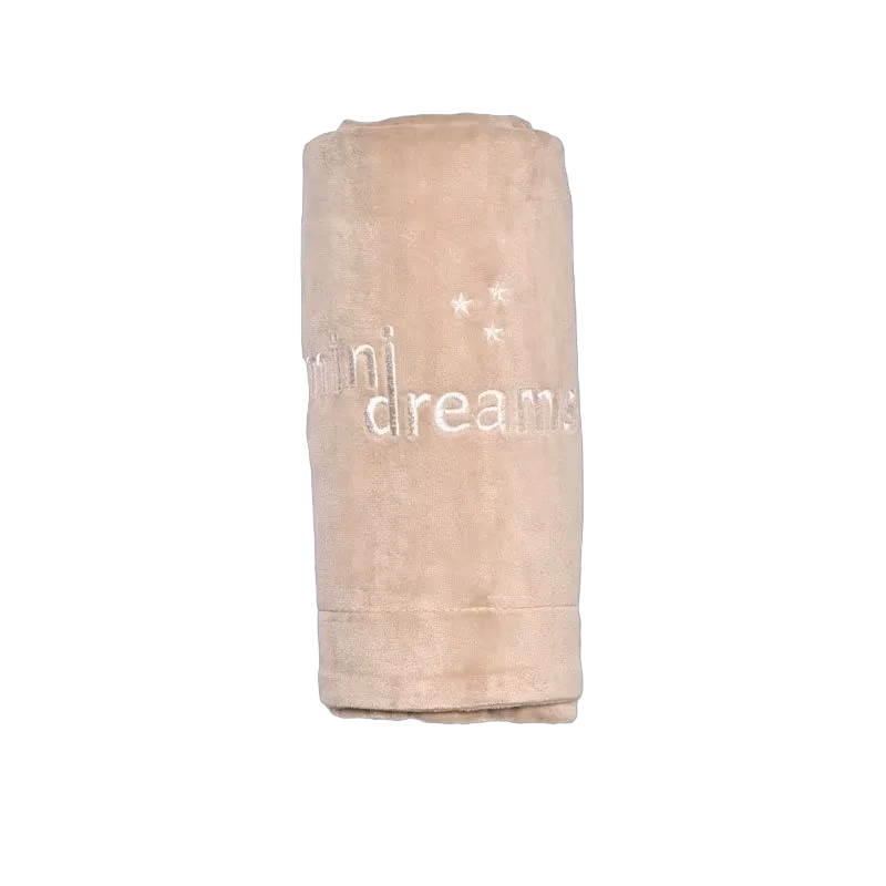 Mini Dreams filt pärlsammet logo, sand