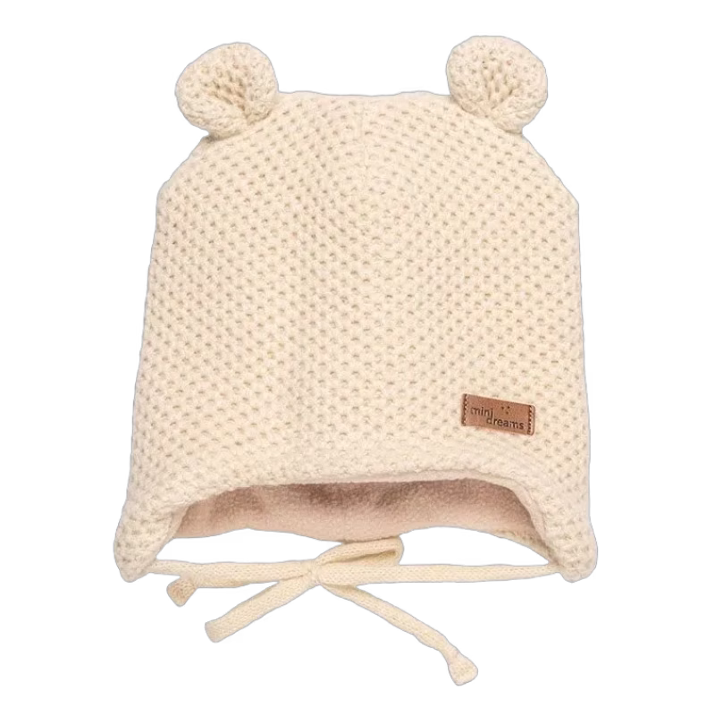 Mini Dreams mössa Bear 0-6 mån, beige