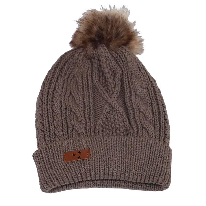 Mini Dreams mössa Cable 0-6 mån, brown