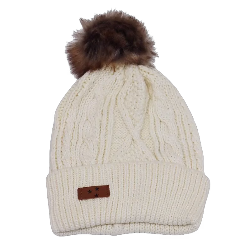 Mini Dreams mössa Cable 0-6 mån, offwhite