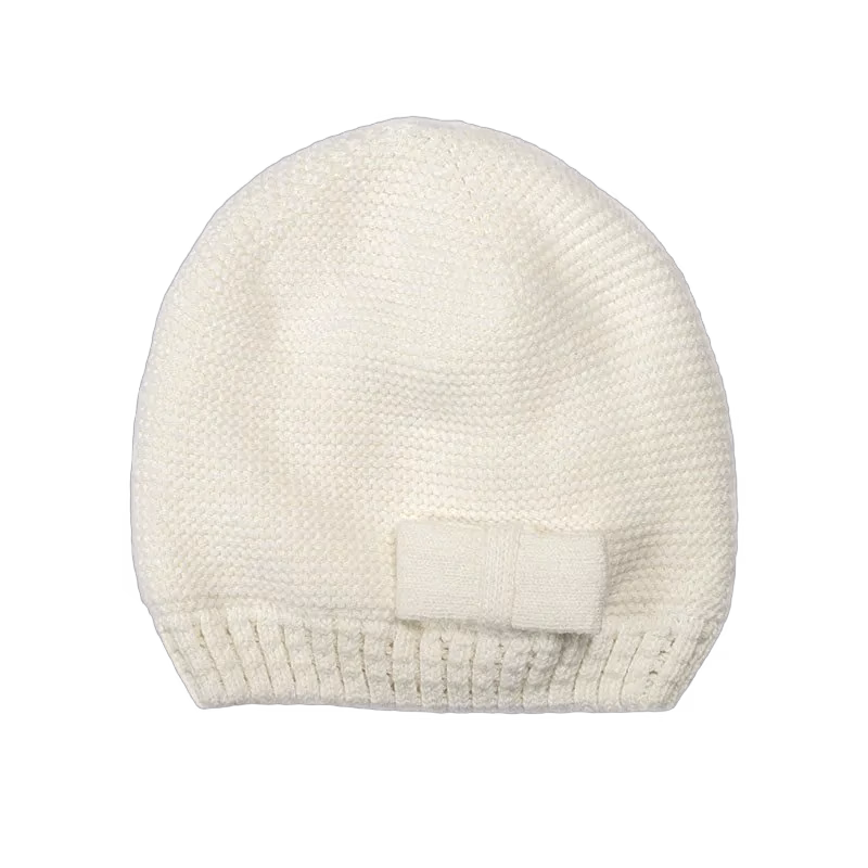 Mini Dreams mössa Hat Bow 3-6 mån, offwhite