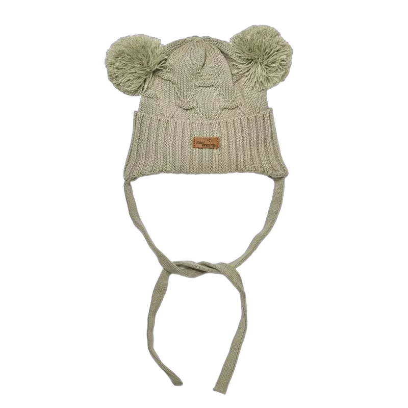 Mini Dreams mössa Pom Pom 6-12 mån, green