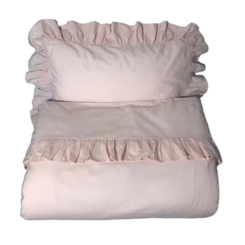 Mini Dreams Påslakan Volang vagn/vagga Rosa