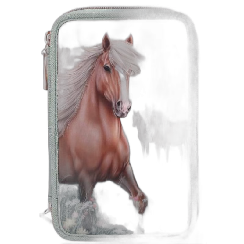 MissMelody Trippelpennfodral Romantic Fields, Grön