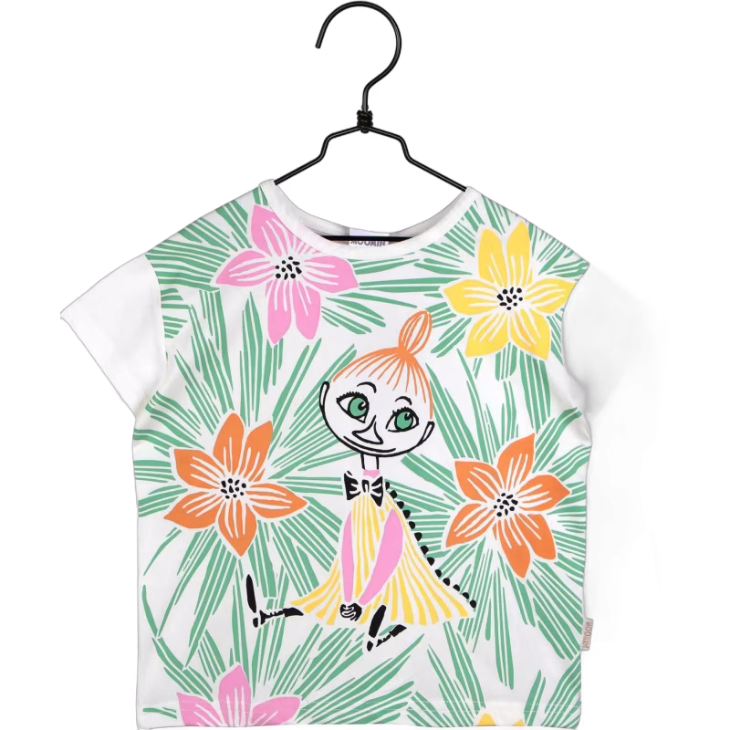 Mumin Hibiscus T-shirt, Naturvit, 116