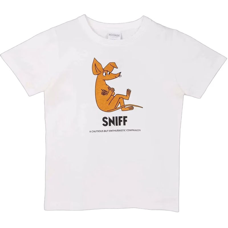 Mumin Karaktär Sniff T-shirt, Vit, 122-128