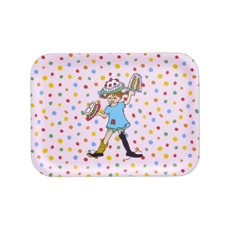 Muurla Bricka Pippis Födelsedag 27x20 cm (Rosa)