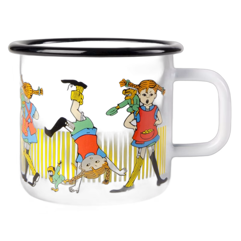 Muurla Mugg Emalj 3,7 dl Pippi Långstrump