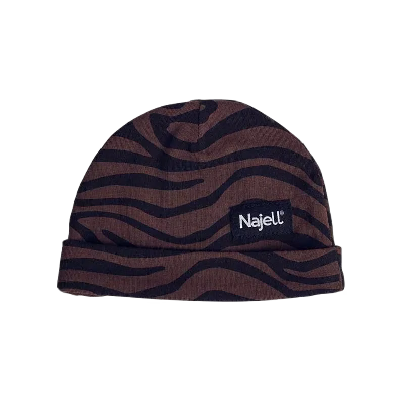 Najell beanie zebra brown, stl 36/38