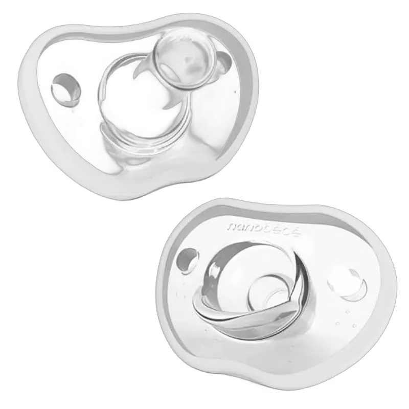 Nanobebe Flexy Napp Silikon 0-3 mån 2-pack, vit