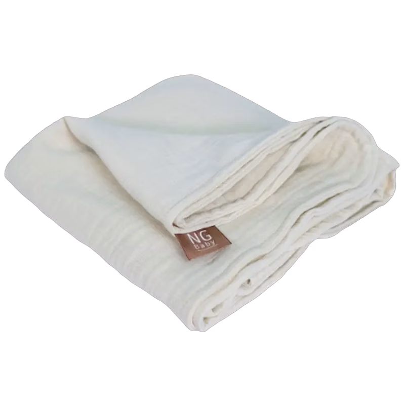 NG Baby muslinfilt deluxe, ivory