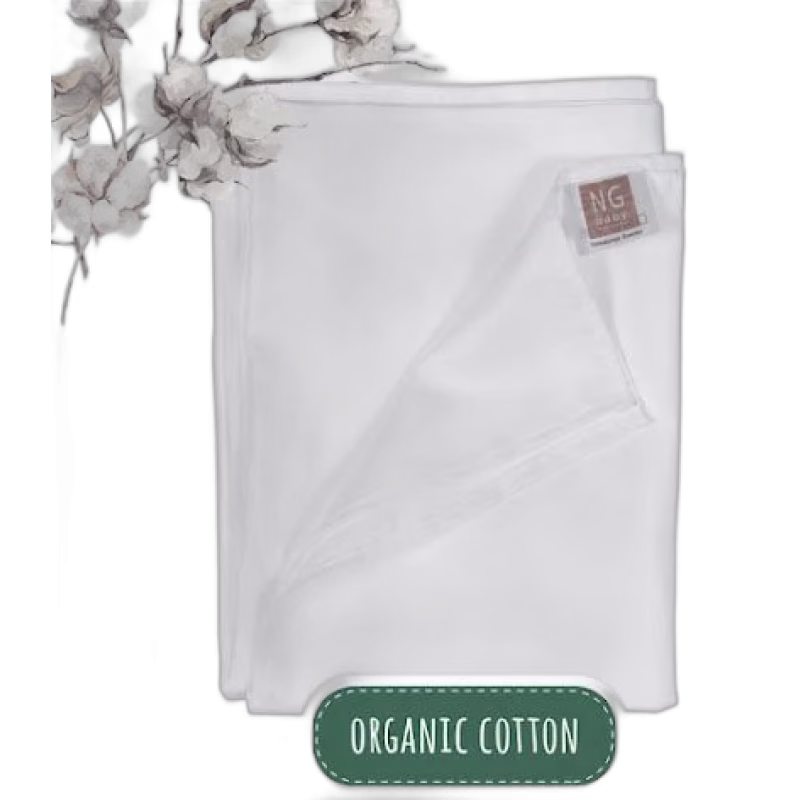 NG Baby underlakan spjälsäng EKO, vitt