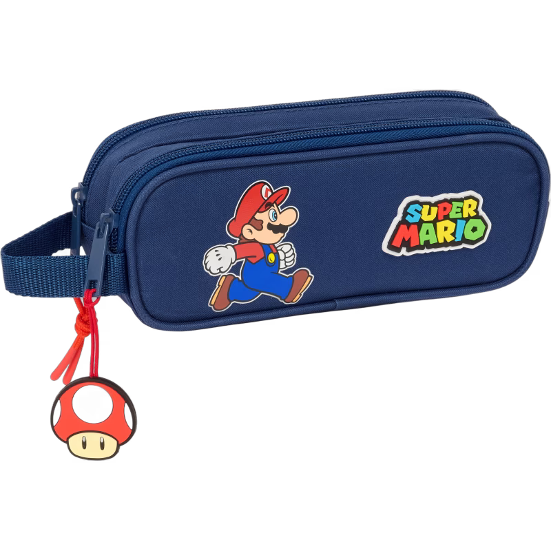 Nintendo Super Mario Dubbelpennfodral Trick, Mörkblå/röd