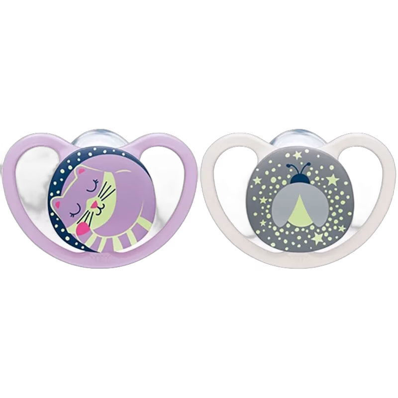 NUK napp Pacifier Space Night & Day 0-6 mån, Cat/Firefly