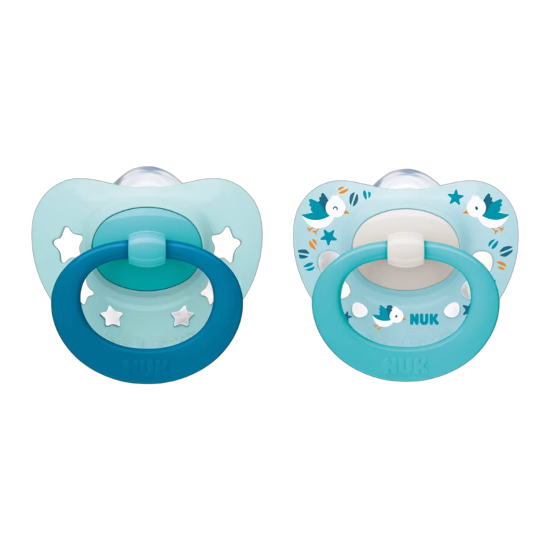 Nuk Sugnapp Silikon Signature 0-6 mån Ljusblå/mint