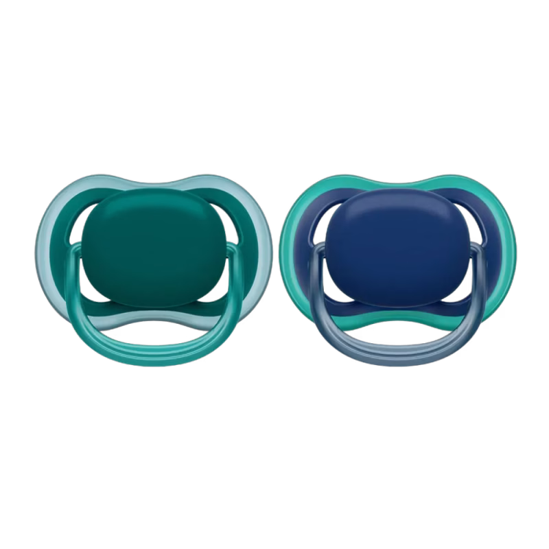 Philips Avent Napp Ultra Air 2-pack 6-18 m Neutral Grön/Blå
