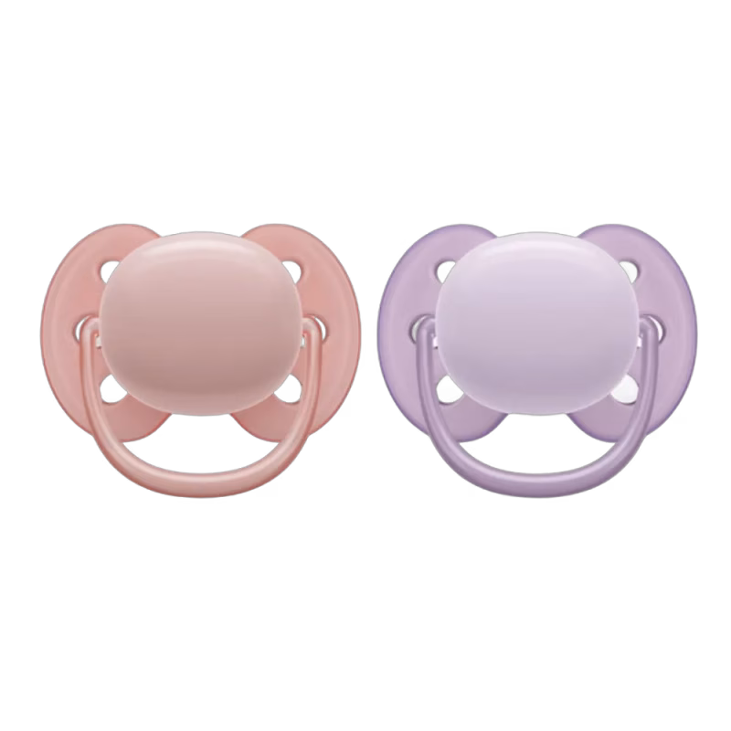 Philips Avent Napp Ultra Soft 2-pack 0-6 m Rosa/Lila