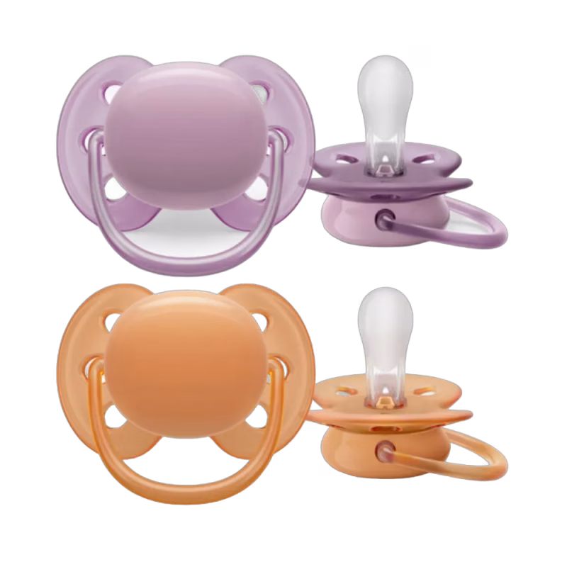 Philips Avent Napp Ultra Soft 2-pack 6-18 m Lila/Orange