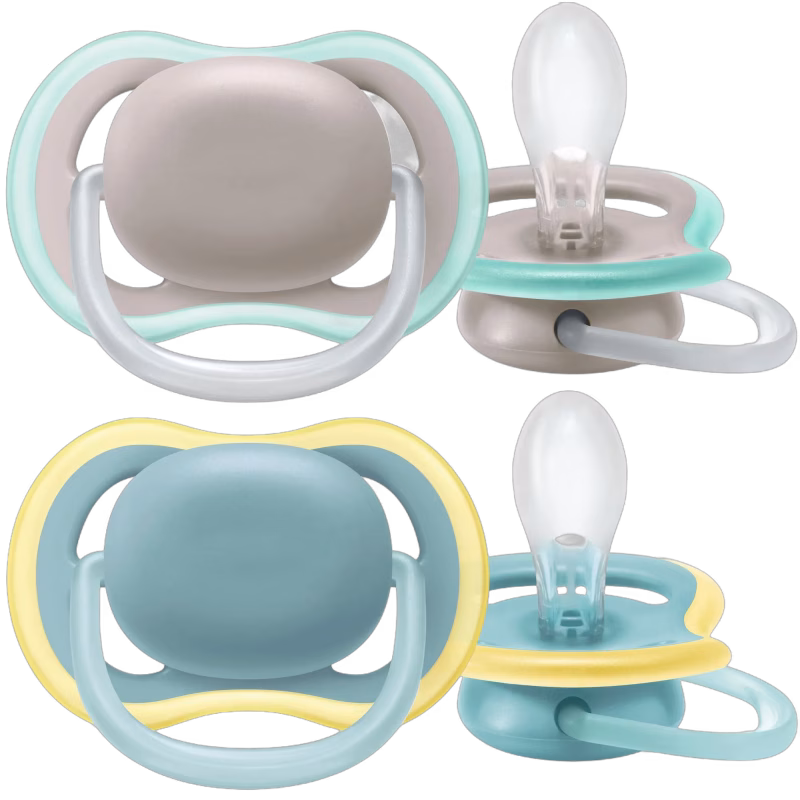 Philips Avent Ultra Air Deco Napp 2-Pack 18+m, Grå/Blå