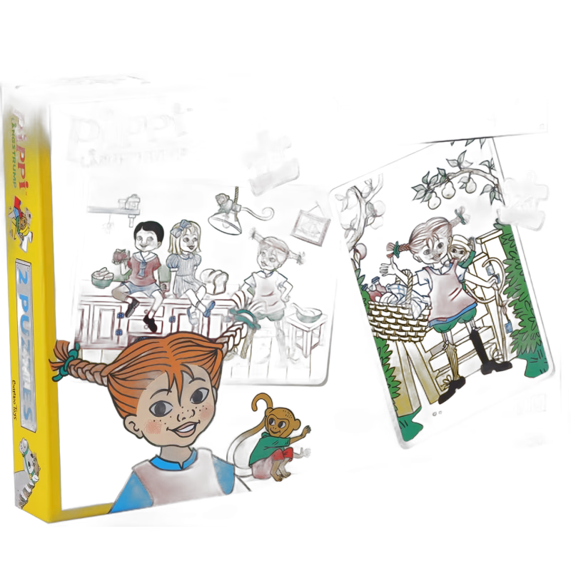 Pippi Långstrump Pussel 2-i-1