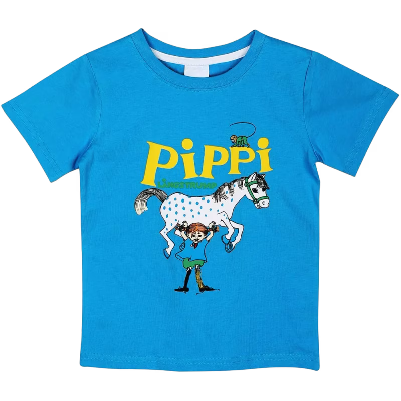 Pippi Långstrump T-shirt, Blå, 134-140