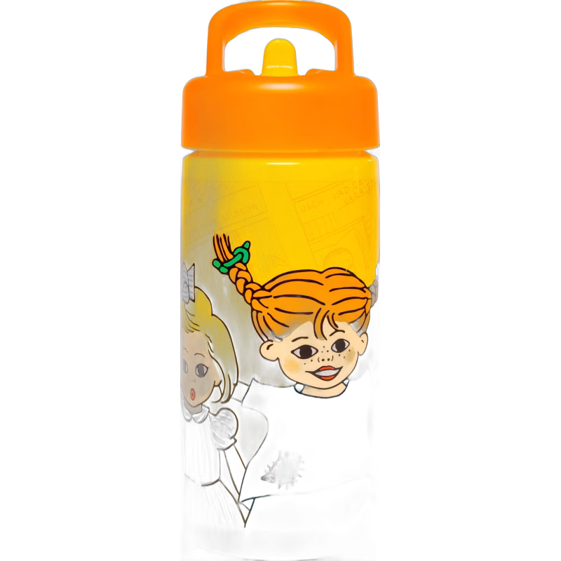 Pippi Långstrump Vattenflaska 410 ml (Gul)