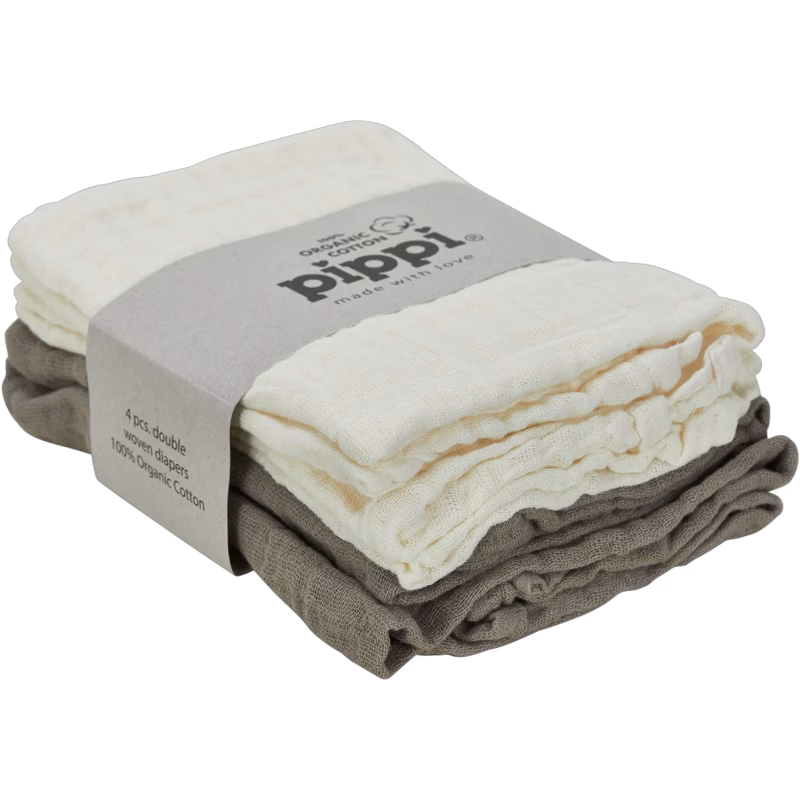 Pippi Muslinfilt 4-pack, Cinder