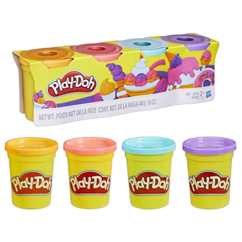 Play-Doh Leklera 4 st burkar (Sweet Sorbet Swirl)