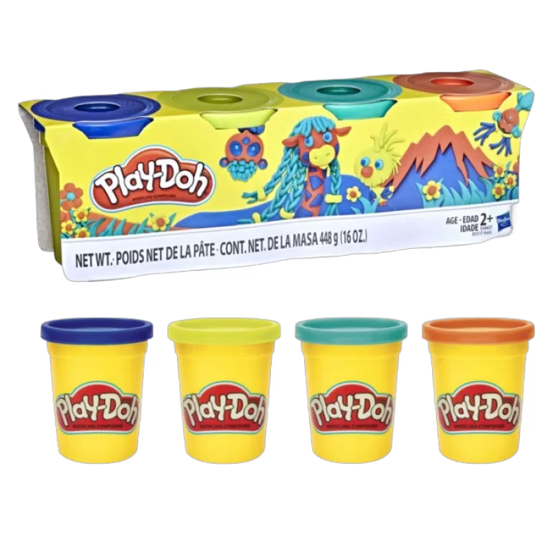 Play-Doh Leklera 4 st burkar (Wacky N Wild Styles)