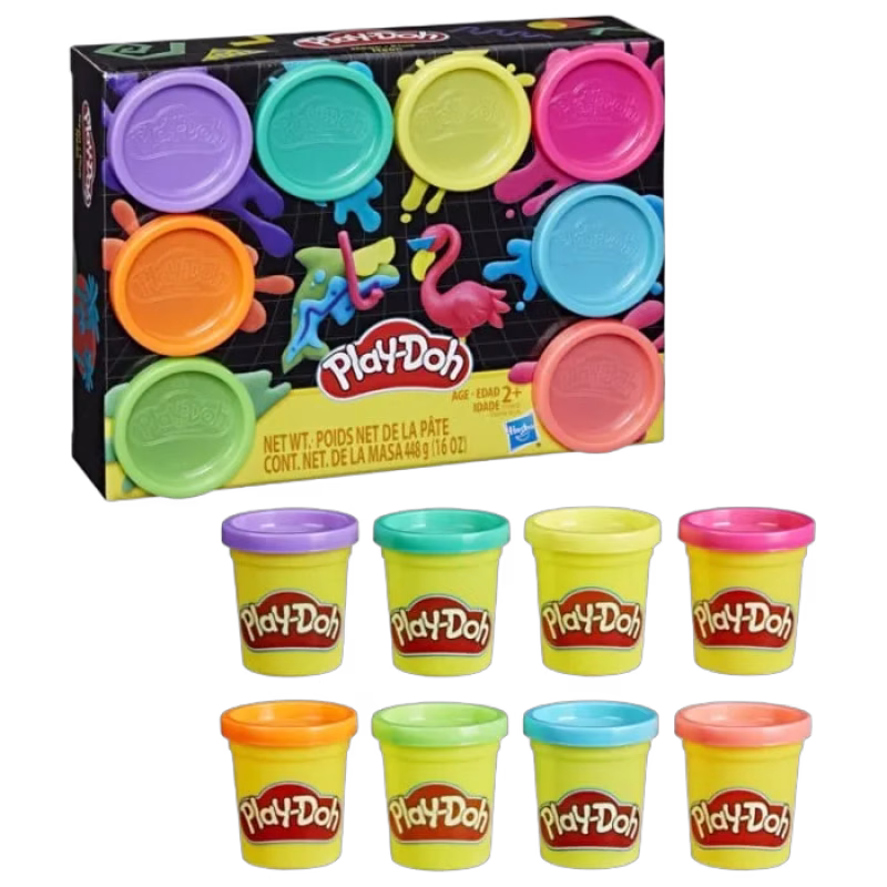 Play-Doh Leklera 8 st burkar (Neon)