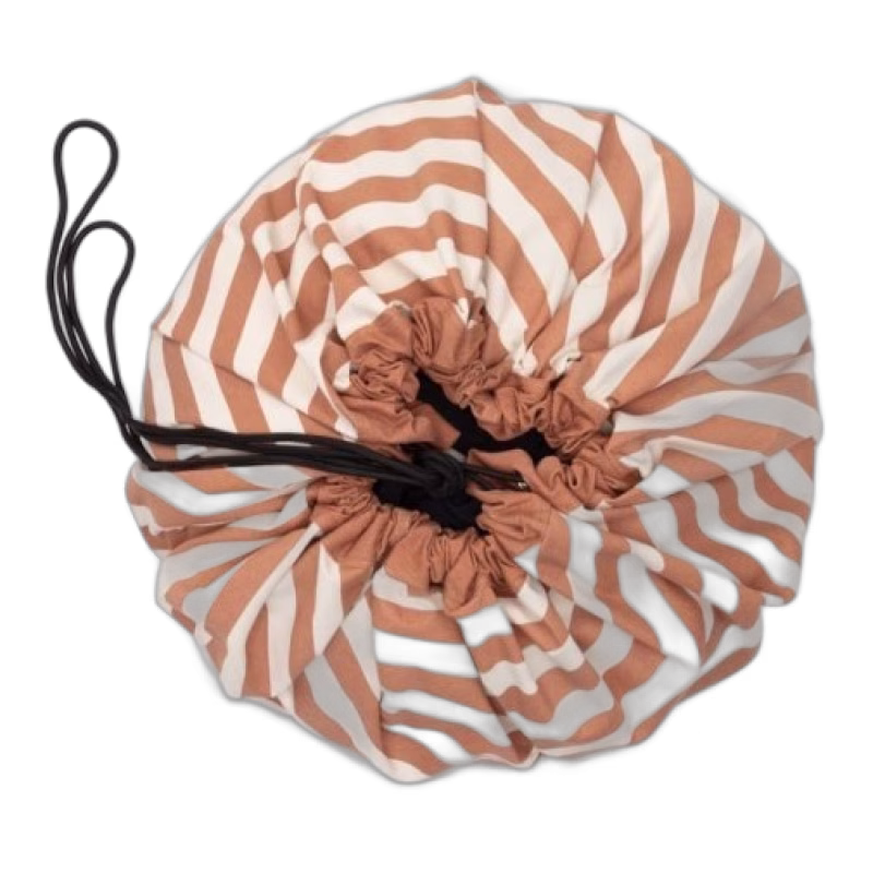 Play & Go Förvaring och Lekmatta 140 cm Randig (Brun)