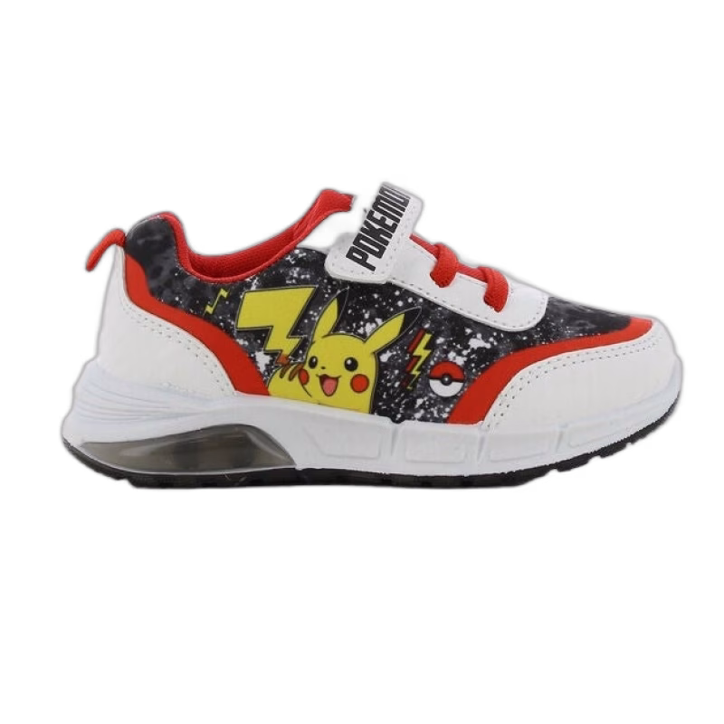 Pokémon Blinkande Sneakers, White/Black, 29
